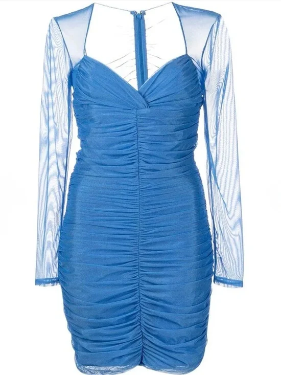 Fleur Du Mal Blue Cindy Mini Dress Party New - Picture 5 of 14